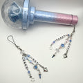 Seventeen Inspired phone charm keychain - pink/blue
