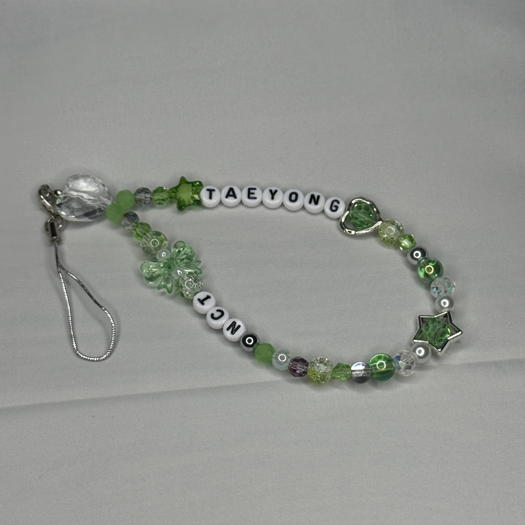 NCT 127, U, Wish, Dream, WayV light stick/ phone charm/ keychain - green/white