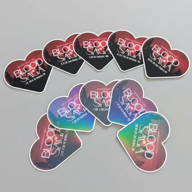ENHYPEN Blood Saga Die Cut, Vinyl Laminated North America Tour Stop Stickers (Bulk Order)