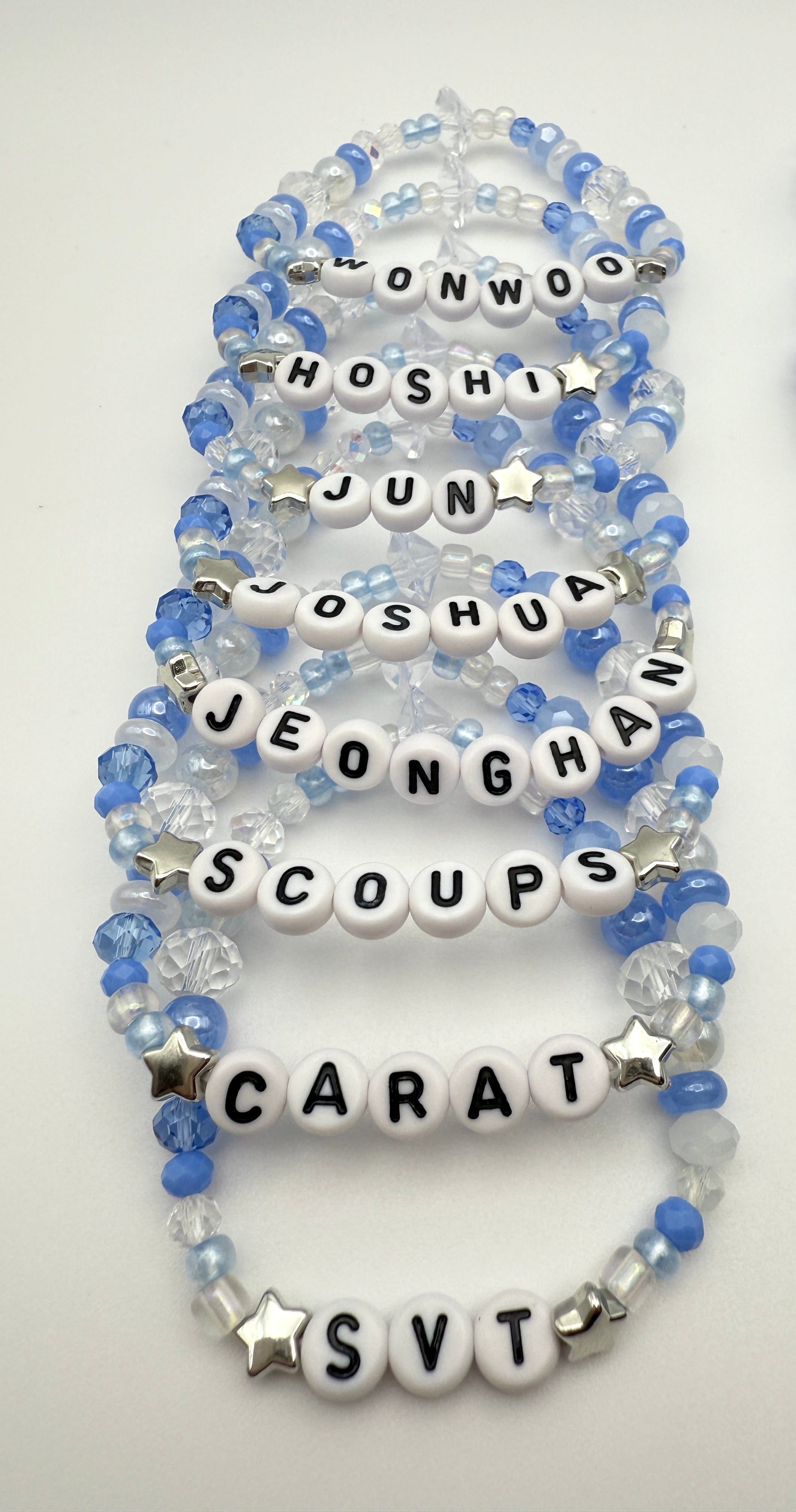 Seventeen Tour Inspired Friendship Bracelet, Seed Bead Crystal Bracelet, Pink Blue