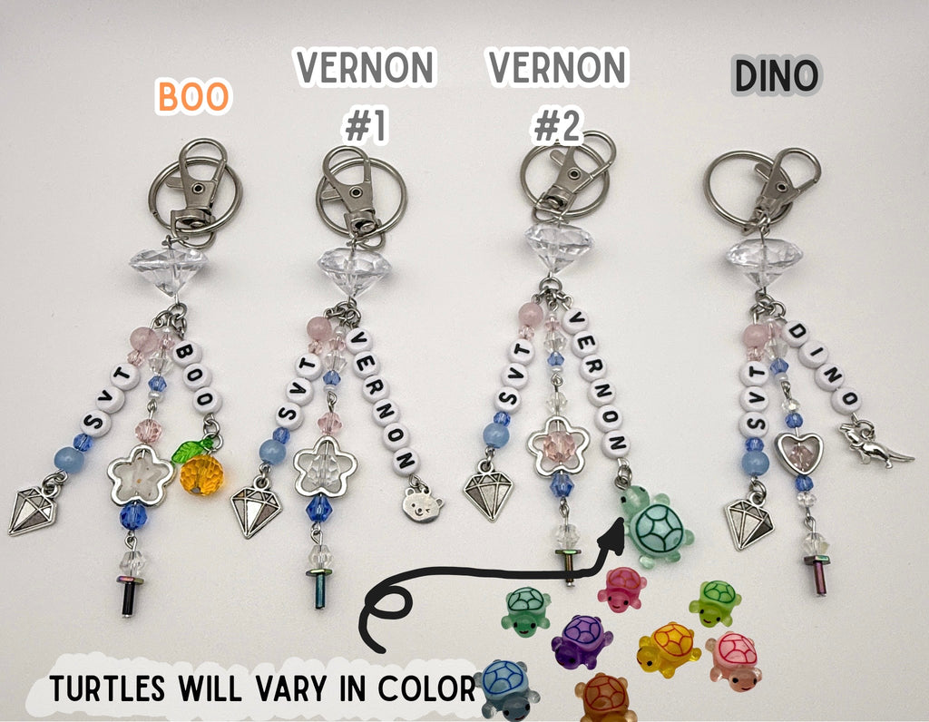 Seventeen Bias keychain/phone charm- Rose quartz and Serenity blue themed