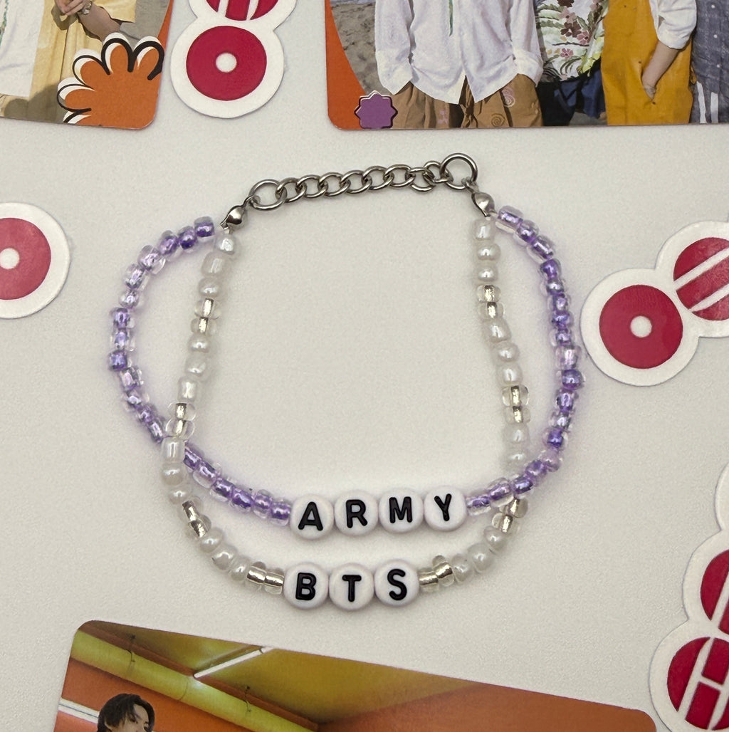 BTS Arirang Inspired Dual Chain Elastic Bracelets (Arirang, Army Themed)