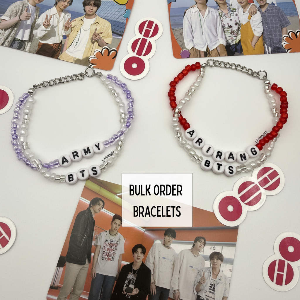BTS Arirang Inspired Dual Chain Elastic Bracelets (Arirang, Army Themed)