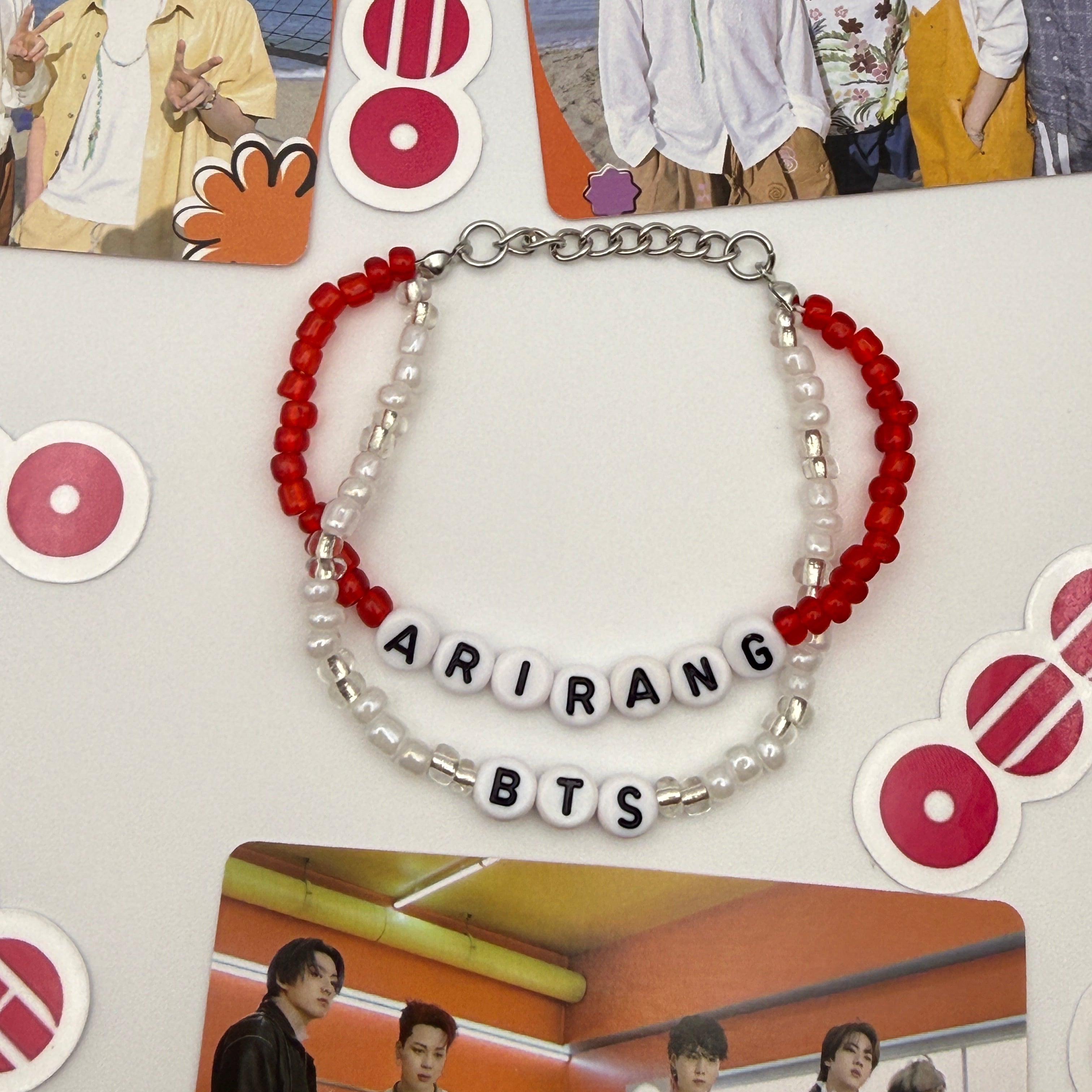 BTS Arirang Inspired Dual Chain Elastic Bracelets (Arirang, Army Themed)