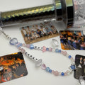 Seventeen Diamond Kpop Lightstick Charm, Rose Quartz Serenity Keychain