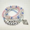 Seventeen Inspired Seed Bead Bracelet, Elastic Stack Friendship Bracelet