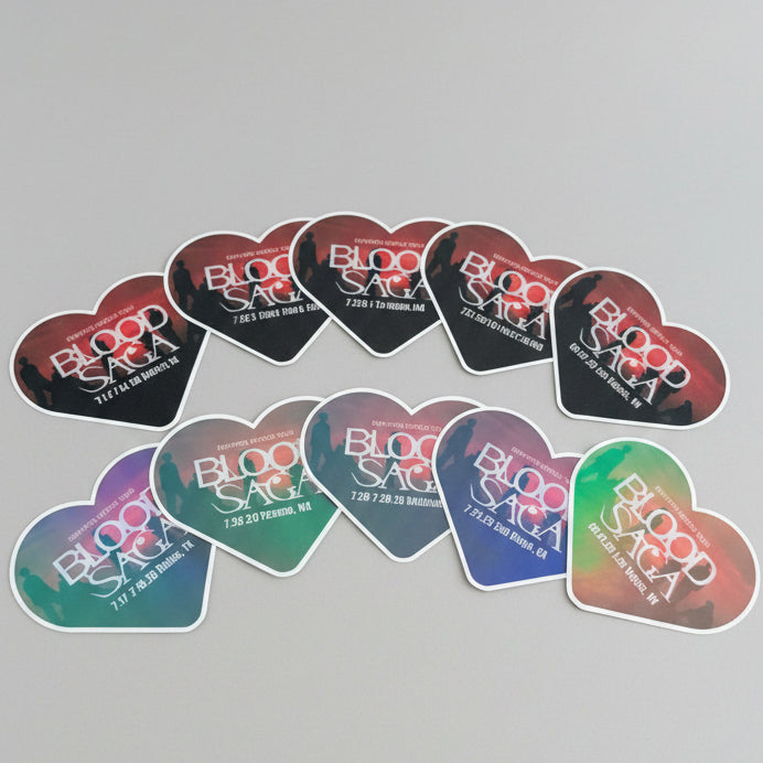 ENHYPEN Blood Saga Die Cut, Vinyl Laminated North America Tour Stop Stickers (Bulk Order)