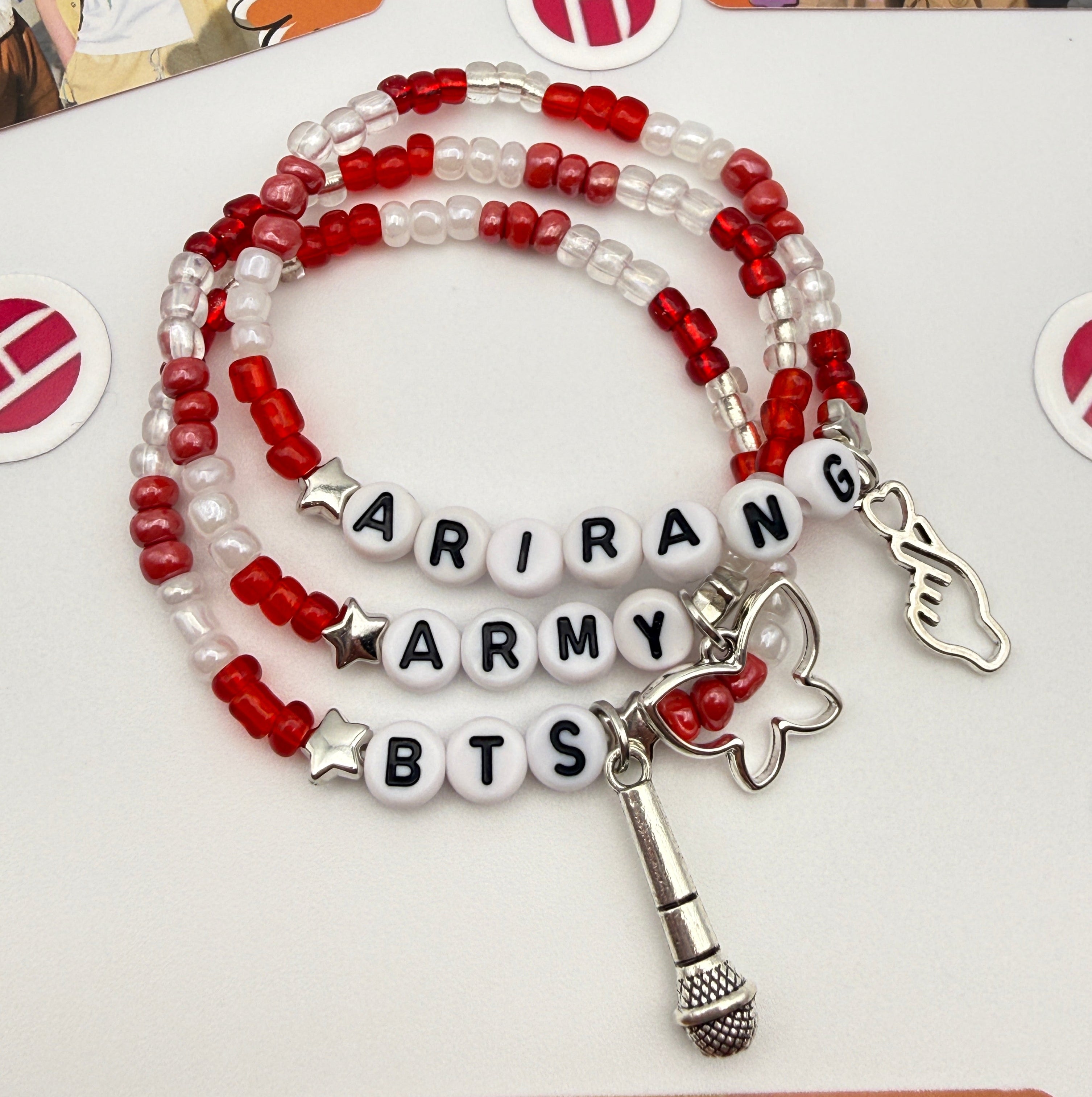 BTS Multicolor Custom Concert Elastic Bracelets Freebies- (Arirang themed), Bulk