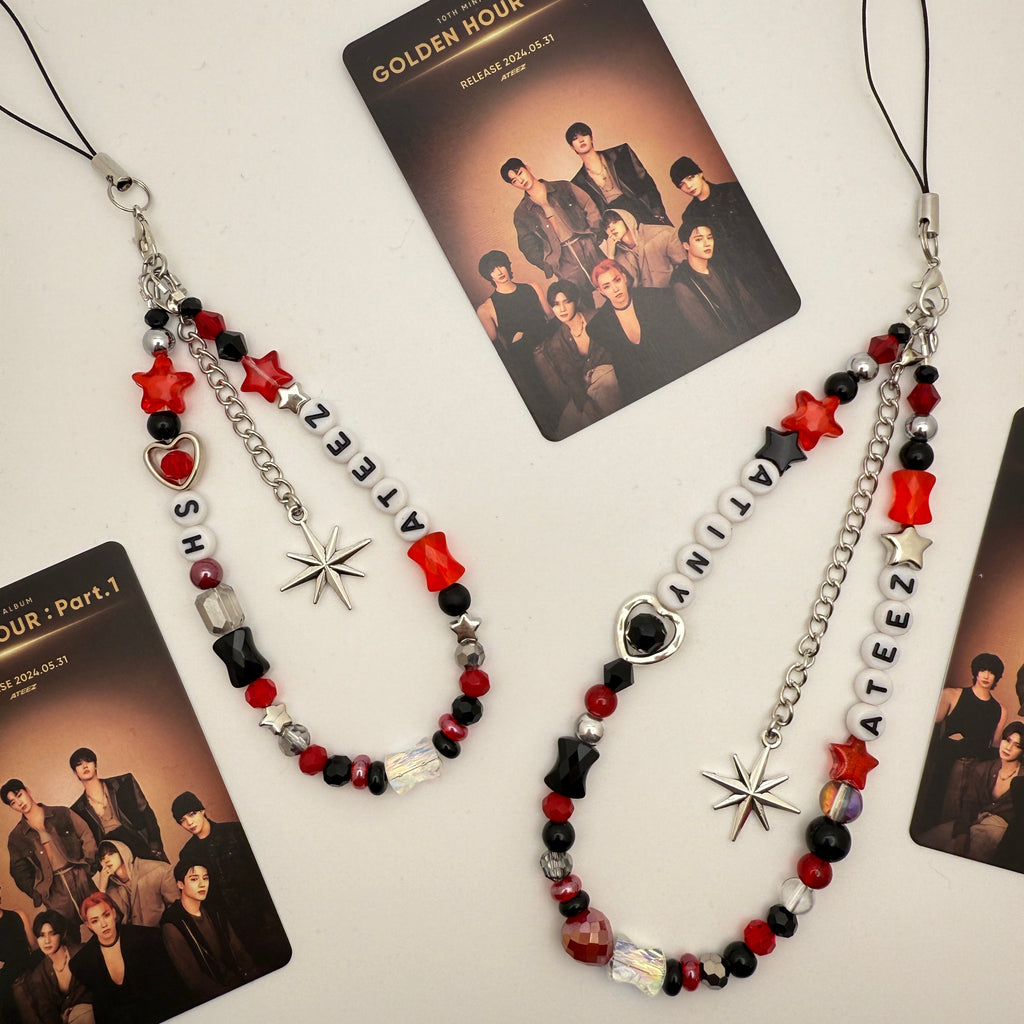 Ateez Atiny Inspired Wristlet/Phone Charm Keychain