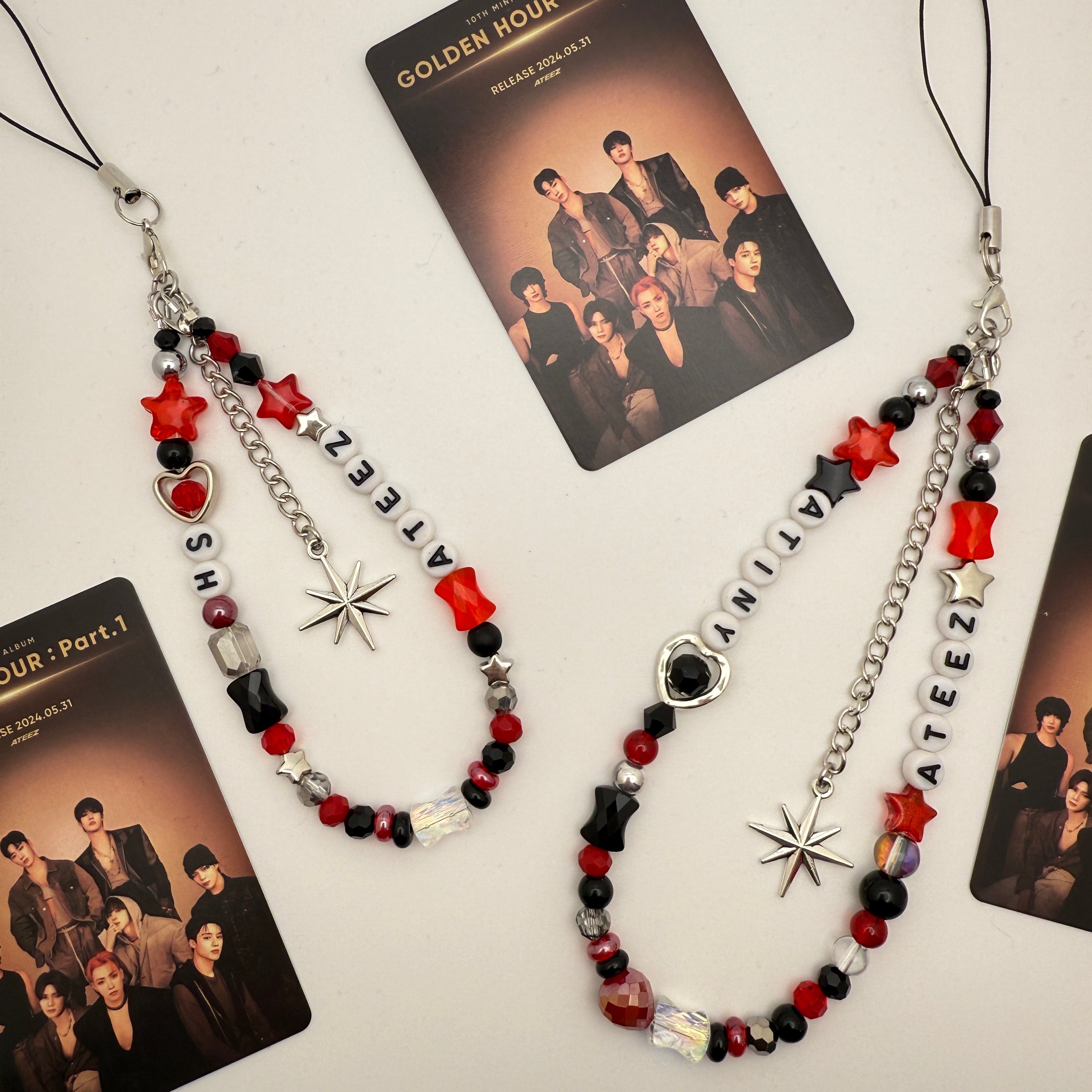 Ateez Atiny Inspired Wristlet/Phone Charm Keychain