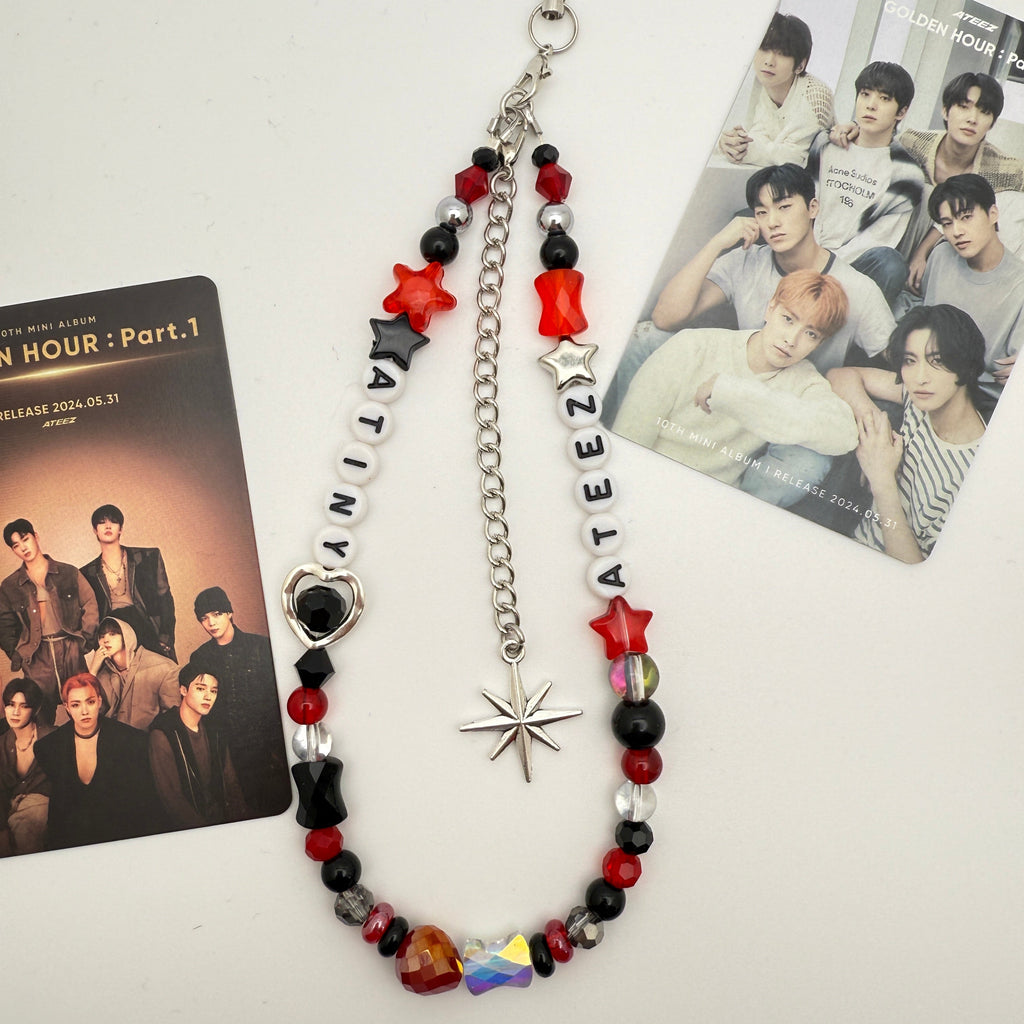 Ateez Atiny Inspired Wristlet/Phone Charm Keychain